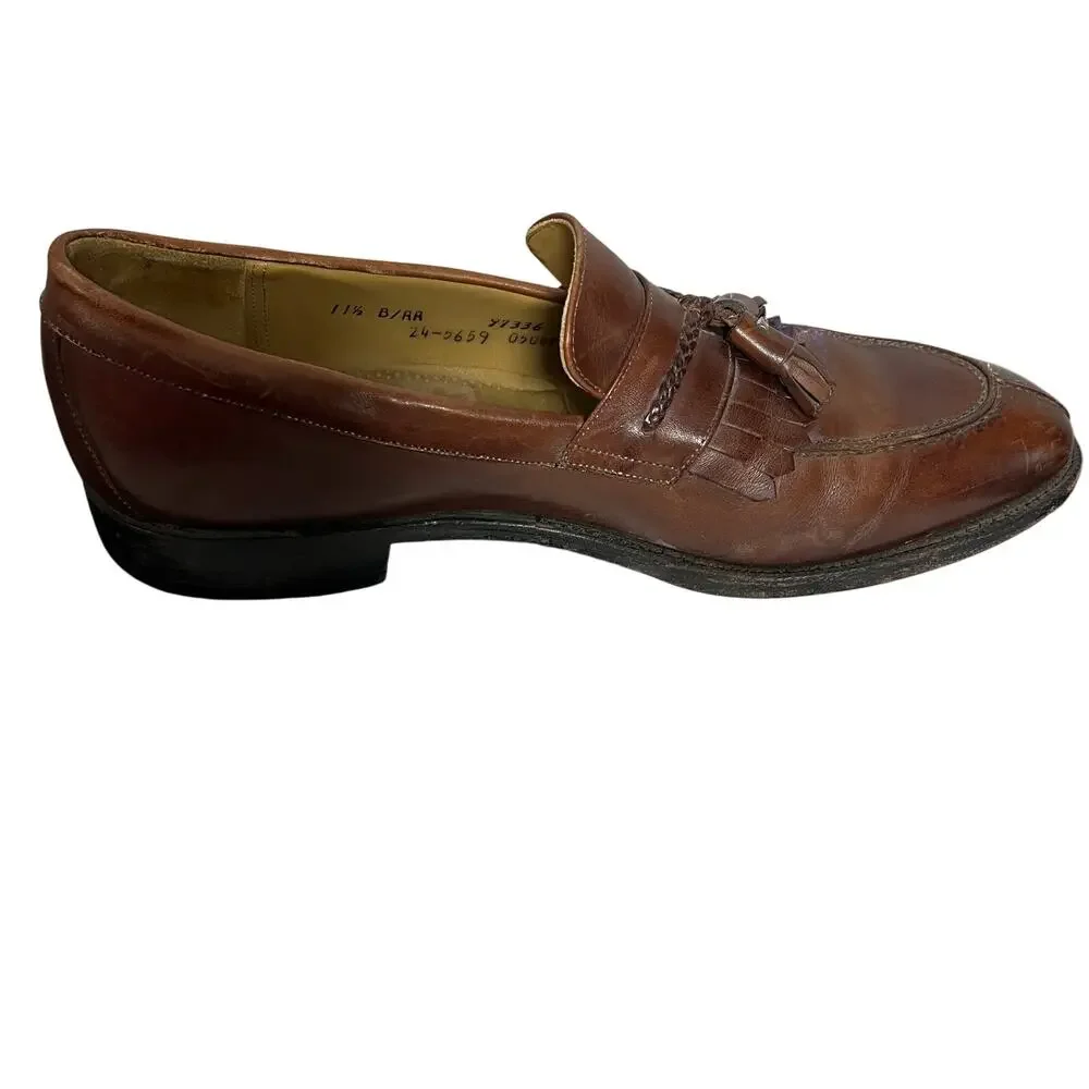 Johnston & Murphy‎ Loafers 11.5 Tasseled Brown Leather Vibram